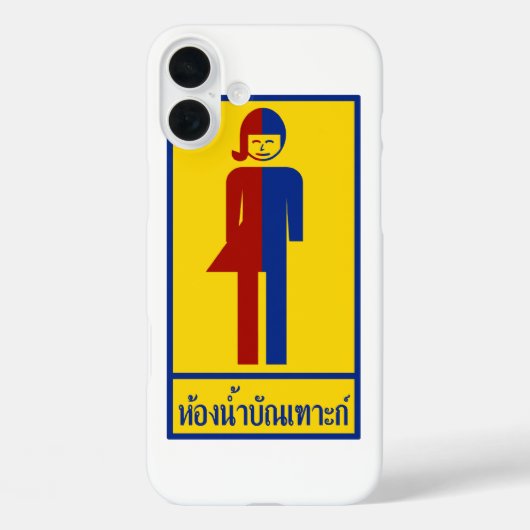 Ladyboy/Tomboy Toilet ⚠ Thai Sign ⚠ Case-Mate iPhone Case (Achterkant)