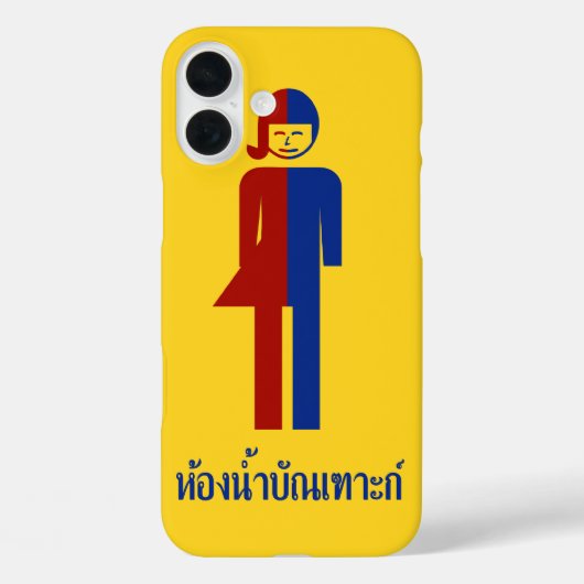 Ladyboy/Tomboy Toilet ⚠ Thai Sign ⚠ Case-Mate iPhone Case (Achterkant)