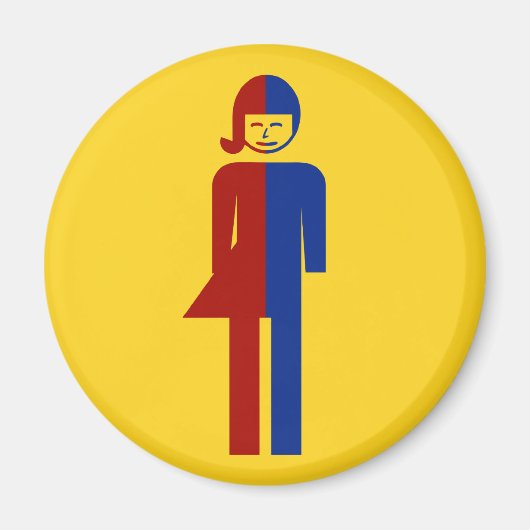 Ladyboy/Tomboy Toilet ⚠ Thai Sign ⚠ Magneet (Voorkant)