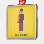 Ladyboy/Tomboy Toilet ⚠ Thai Sign ⚠ Metalen Ornament (Links)