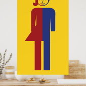 Ladyboy/Tomboy Toilet ⚠ Thai Sign ⚠ Poster (Keuken)