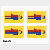 Ladyboy/Tomboy Toilet ⚠ Thai Sign ⚠ Rechthoekige Sticker (Vel)