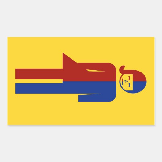 Ladyboy/Tomboy Toilet ⚠ Thai Sign ⚠ Rechthoekige Sticker (Voorkant)