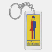 Ladyboy/Tomboy Toilet ⚠ Thai Sign ⚠ Sleutelhanger (Voorkant Links)