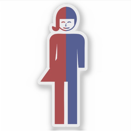 Ladyboy/Tomboy Toilet ⚠ Thai Sign ⚠ Sticker (Voorkant)