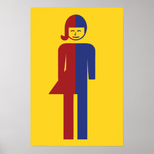 Ladyboy / Tomboy Toilet ⚠ Thais Bord ⚠ Poster