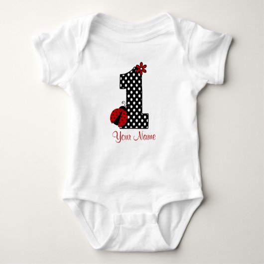 Ladybug 1st Birthday Shirt (Voorkant)
