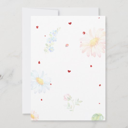 Ladybug 1st de uitnodiging van de verjaardagsdagsz (Achterkant)