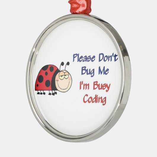 Ladybug-2 Medical Coder Metalen Ornament (Links)