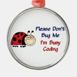 Ladybug-2 Medical Coder Metalen Ornament
