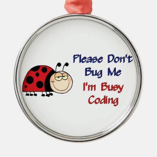 Ladybug-2 Medical Coder Metalen Ornament (Voorkant)