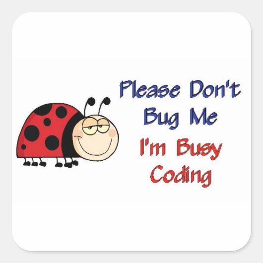 Ladybug-2 Medical Coder Vierkante Sticker (Voorkant)