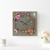 Ladybug #2 Square Wall klok (Huis)