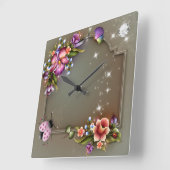 Ladybug #2 Square Wall klok (Hoek)