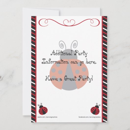 Ladybug 2e Birthday-uitvindingen Kaart (Achterkant)