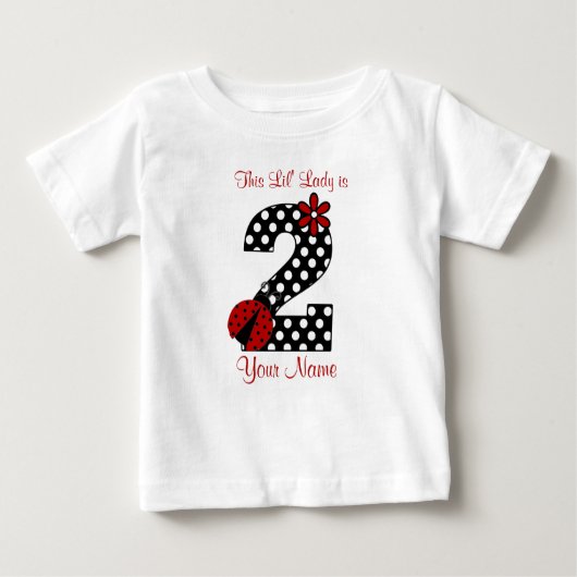 Ladybug 2e verjaardag Shirt (Voorkant)