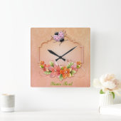 Ladybug #3 Square Wall klok (Huis)