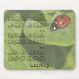 Ladybug 3 Year 2014-2016 Calendar Mousepad Muismat