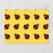 Ladybug 60s retro cool red yellow briefkaart (Voorkant)