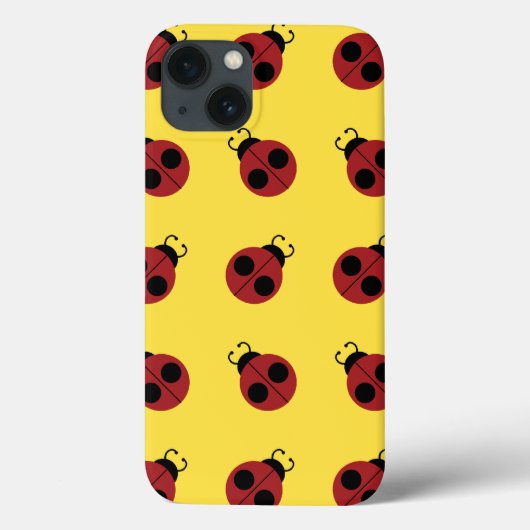 Ladybug 60s retro cool red yellow Case-Mate iPhone case (Achterkant)