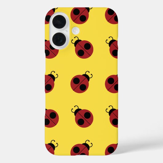 Ladybug 60s retro cool red yellow Case-Mate iPhone case (Achterkant)