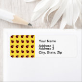 Ladybug 60s retro cool red yellow etiket (Insitu)