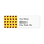 Ladybug 60s retro cool red yellow etiket (Voorkant)