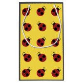 Ladybug 60s retro cool red yellow klein cadeauzakje (Achterkant)