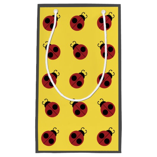 Ladybug 60s retro cool red yellow klein cadeauzakje (Voorkant)