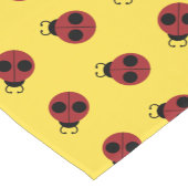 Ladybug 60s retro cool red yellow korte tafelloper (Hoek)