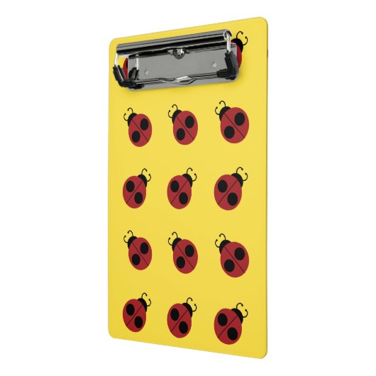 Ladybug 60s retro cool red yellow mini klembord (Angled2)