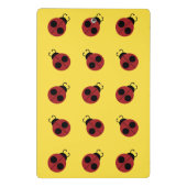 Ladybug 60s retro cool red yellow mini klembord (Achterkant)