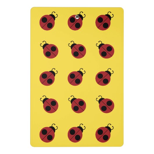 Ladybug 60s retro cool red yellow mini klembord (Achterkant)