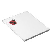 Ladybug 60s retro cool red yellow notitieblok (Schuin)