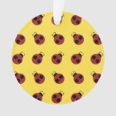 Ladybug 60s retro cool red yellow ornament (voorkant)