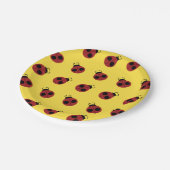 Ladybug 60s retro cool red yellow papieren bordje (Gekanteld)