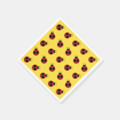 Ladybug 60s retro cool red yellow servet (Hoek)
