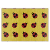 Ladybug 60s retro cool red yellow snijplank (Voorkant)