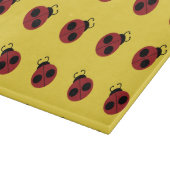 Ladybug 60s retro cool red yellow snijplank (Hoek)