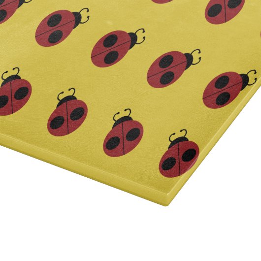 Ladybug 60s retro cool red yellow snijplank (Hoek)