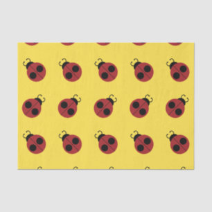 Ladybug 60s retro cool red yellow tissuepapier