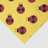 Ladybug 60s retro cool red yellow tissuepapier (Detail)