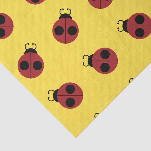 Ladybug 60s retro cool red yellow tissuepapier (Detail)
