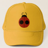 Ladybug 60s retro cool red yellow trucker pet (Voorkant)