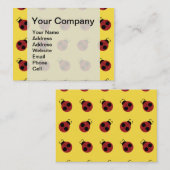 Ladybug 60s retro cool red yellow visitekaartje (Voorkant / Achterkant)
