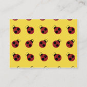 Ladybug 60s retro cool red yellow visitekaartje (Achterkant)
