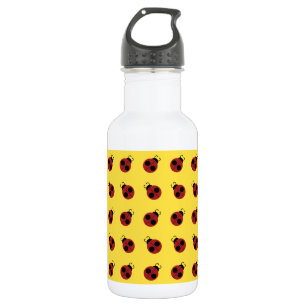 Ladybug 60s retro cool red yellow waterfles