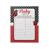 Ladybug ABC Baby Naam Douche Game Pack Notitieblok (Linkerzijde)