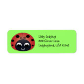 Ladybug adreslabel etiket (Voorkant)