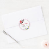 Ladybug adreslabel ronde sticker (Envelop)